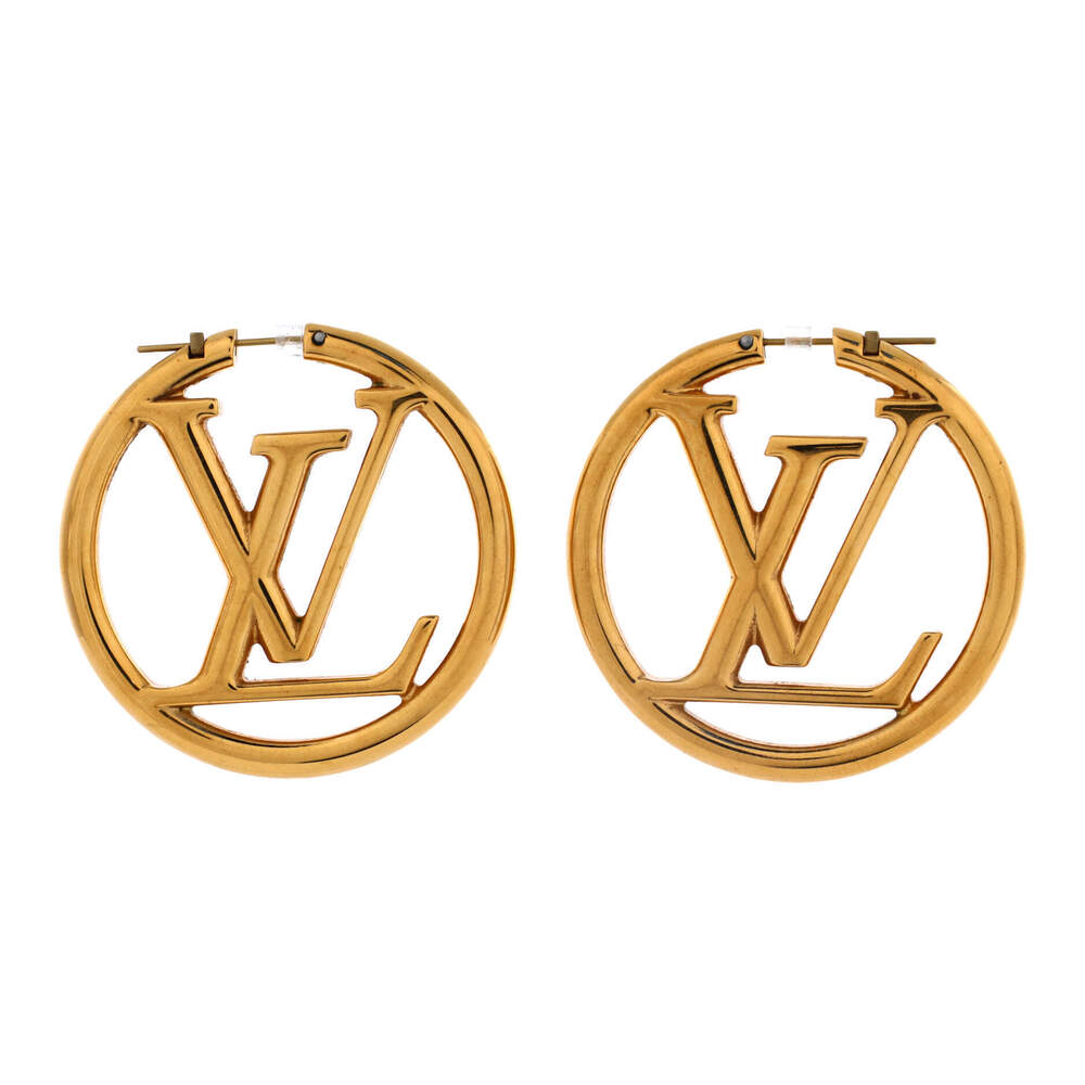 Louis Vuitton GM Louise Hoop Earrings Metal